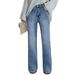Women's High-Waisted Light Blue Wide-Leg Jeans – Vintage Relaxed Fit Denim Pants With Flowy Silhouette For Casual & Boho Style_mkmklike.com