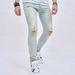 Men's Stretch Ripped Skinny Jeans - High Elasticity Slim Fit Denim Pants For Casual Wear (Black, Blue, Gray) - Sizes 28-38_mkmklike.com