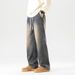Men's Clothing Retro Drape Loose Straight Pants Men's Casual Wide Leg Trousers_mkmklike.com