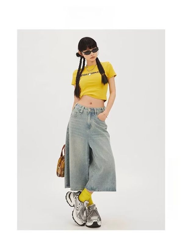 Women’s Vintage Loose Wide-Leg Denim Capri Pants – High Waist, Slimming Straight Fit, Retro 7/10 Length (S-4XL)_mkmklike.com