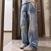 "Men's Classic Blue Denim Jeans – Comfortable Straight Fit Stretch Jeans (Sizes S To 3XL)"_mkmklike.com