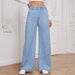 Summer Fashion Flowy Jeans for Women Retro Versatile Long Trousers European American Style Hot Selling Cross Border Denim_mkmklike.com