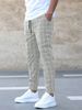 Men's Clothing 2025 New Plaid Casual Pants Fashion Men's Casual Pants Rope Pants_mkmklike.com