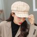 Hot Sale Autumn Hats for Solid Plain Octagonal Newsboy Cap Men Ladies Casual Wool Hat Winter Beret Women Painter Caps_mkmklike.com