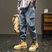 Men's Vintage Washed Cargo Pants – Retro Workwear Denim Joggers With Multi-Pockets (Sizes M-XXXL) Streetwear Utility Pants_mkmklike.com