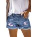 Slim Elastic Waist Denim Casual Shorts For Women Trendy Temperament Clothing_mkmklike.com