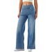 Women's Clothing New Denim Wide Leg Pants For Women High Waist Slimming Multi Pocket Straight Loose Cat Whisker Horse_mkmklike.com