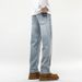 American Retro Spring Jeans, Men's Straight Harlan Small Feet Trendy Brand Washed Double Craft Middle Waist Youth Elastic_mkmklike.com