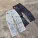 Unisex High Street Y2K Retro Angel Print Jeans Straight Leg Floor Length Pants For Men_mkmklike.com
