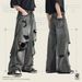 Men's Distressed Loose-Fit Jeans – Ripped Wide Leg Denim Pants (XS-XL)Men's Clothing_mkmklike.com