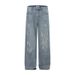 Vintage Washed Distressed Denim Jeans For Men & Women – Relaxed Fit Straight Leg Wide Trousers With Comfortable Stretch_mkmklike.com