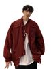 Wine Red Pilot Men's Autumn Loose Trendy Vintage American R-Star Submachine Jacket_mkmklike.com