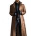 Men's clothing fashion temperament solid color slim pu leather plus long leather coat coat_mkmklike.com