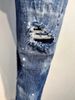 Men's Slim Fit Stretch Denim Jeans With Distressed Details & Ripped Design - Comfortable Straight Leg For Casual Wear_mkmklike.com
