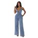 Women's Clothing Denim Jumpsuit Wide Leg Pants_mkmklike.com