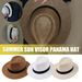 Hot Sale Fashion Summer Casual Unisex Beach Large Brim Jazz Sun Panama Paper Straw Women Men Cowboy Fedora Hat Gangster_mkmklike.com