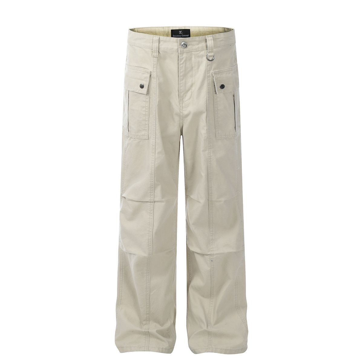 F9028 American Style Autumn Winter Unisex Trendy High-end Pleated Design Men's Loose Straight Jeans_mkmklike.com