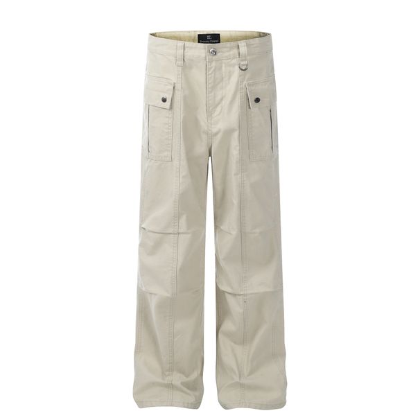 F9028 American Style Autumn Winter Unisex Trendy High-end Pleated Design Men's Loose Straight Jeans_mkmklike.com