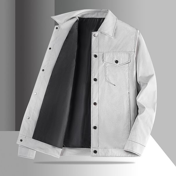 New Workwear Men's And Autumn Styles American Loose Spring Denim Couple Lapel Jacket_mkmklike.com