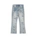 Women's Clothing Retro Destruction Scratched Horizontal Washing Old Fashion Brand Beggar Hiphop Slim Stretch Denim Trousers_mkmklike.com