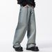 Design Gradient Color Jeans For Men American High Street Vibe Long Loose Niche Straight Pants_mkmklike.com