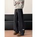 Wide Striped Jeans For Men And Women, New American Washed Distressed Loose Straight Leg Casual Long Pants_mkmklike.com