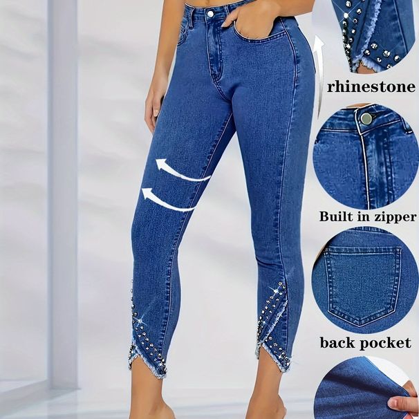 New Women's Casual Slim Fit Pants Versatile European American Style Denim Hot Selling 2025 Ws1195 & Archer0603_mkmklike.com