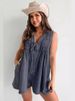 K New Street Trendsetters Sleeveless Short Sleeved Shorts Denim Jumpsuit_mkmklike.com