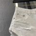 European Style White Denim Shorts For Women, 2026 New Summer Style, Hot Girl Ripped Jeans, Casual And Fashionable Wide Leg A Line Hot Pants_mkmklike.com