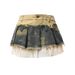 Retro Patchwork Denim Skirt High Waist Vintage Short Skirt Lace Edge Washed Old Skirt Vintage Short Skirt_mkmklike.com
