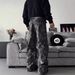 Retro Camo- Unisex Loose Fit Cargo Pants For Men & Women, Straight-Leg Cleanfit Style, Lightweight & Breathable For All Seasons_mkmklike.com