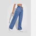 Women's Washed Straight Leg Jeans - Loose Fit Retro Denim Pants For Casual Wear (Versatile Style)_mkmklike.com