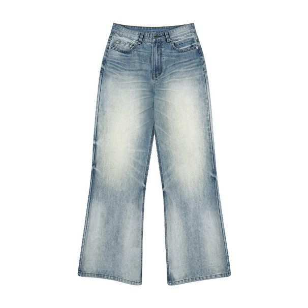Men's Clothing Spring And Summer Gradient High Street Neutral Wide Leg Loose Baggy Jeans Flared Jeans For Men And Women_mkmklike.com