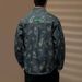 Men's Spring And Autumn American Style Workwear Jacket With Jacquard, High-End Loose Fit, Turn-Down Collar, Long Sleeve,_mkmklike.com