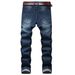Men's Stretch Skinny Jeans High Street Fashion Slim Fit Denim Pants Casual Wear Ripped Zipper Details_mkmklike.com