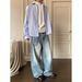 Vintage Washed Blue Straight-Leg Jeans – Clean Fit Relaxed Denim Pants For Men & Women (S-3XL)_mkmklike.com