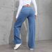 Women's Vintage Washed Denim Jeans – High-Waisted Loose Straight Leg Pants With Bow Detail (XS-XXL, Light Blue/Dark Blue, Streetwear Essential)_mkmklike.com