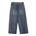 Men's Washed Vintage Jeans With Belt Street Style Loose Wide-Leg Pants Trendy Brand Casual Straight-Leg Trousers_mkmklike.com