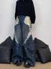 New Heavy Duty Men's Workwear Jeans Deconstructed Frayed Edge Patchwork Distressed High Street Wasteland Style For Men And Women_mkmklike.com