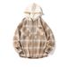 British Style Hooded Jacket Men, Autumn Plus Size, Loose Casual Chic Workwear Coat For Big And Tall Men_mkmklike.com