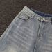 Vintage Washed Denim Jeans For Men - Distressed Wide Leg Relaxed Fit Casual Pants With Ripped Details_mkmklike.com