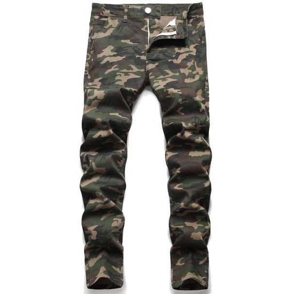 Men's Clothing New Retro Camouflage Jeans Denim_mkmklike.com