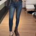 ELLE Plus Size High Waist Jeans Women, Autumn And Winter Fleece Lined Thickened Nine-point Skinny Pants, Slimming Elastic_mkmklike.com