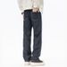 Cleanfit Autumn And Winter New Jeans Men's Fit Straight Loose Large Size Youth Middle Waist Tide Primary Color Does Not Fade_mkmklike.com