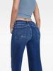 Women's Slim-Fit Wide-Leg Jeans - High Waist Lifting Straight Denim Pants With Comfort Stretch (Light Blue, Dark Blue)_mkmklike.com