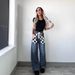 Women's Clothing New Products Fashion Casual Loose Plaid Contrast Color Women's Denim Trousers_mkmklike.com