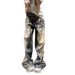 Retro 3d Chain Print Jeans – Oversized Streetwear Denim Pants For Men & Women (S-3xl) Relaxed Fit Unisex Appeal_mkmklike.com