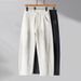 Relaxed Fit Denim Pants – Vintage Washed Straight-Leg Jeans For Men (Black/Grey, 100% Cotton, Adjustable Drawstring Waist, Unisex Streetwear)_mkmklike.com
