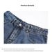 Men's Retro Cartoon Terry Cloth Embroidered Denim Shorts Summer Casual Loose Straight Wide Leg Five-Point Pants_mkmklike.com