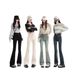 2025 Spring Summer New Flared Jeans Women's Bootcut Pants Slim Fit Versatile Stretch High Waist Floor-Length Bell-Bottom_mkmklike.com